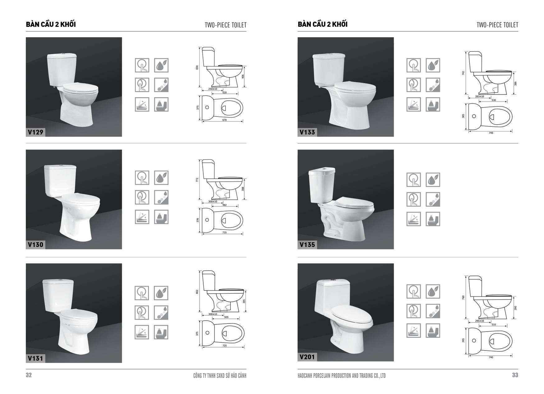 Thiết bị vệ sinh Hảo Cảnh HC Catalogue và Bảng giá 2025 /Page 16